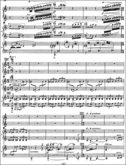 Nights in the Gardens of Spain 西班牙花园之夜 双钢琴版-Ⅲ-En los jard-钢琴谱