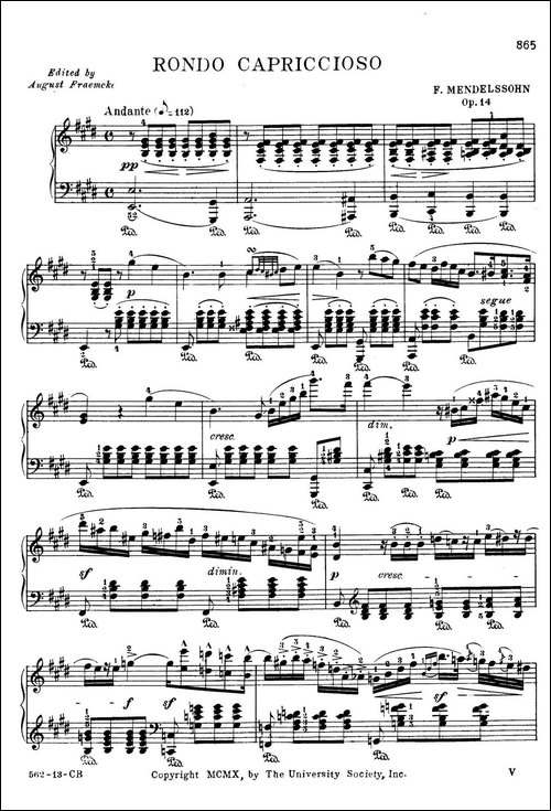Rondo Capriccioso Op.14-随想回旋曲-钢琴谱
