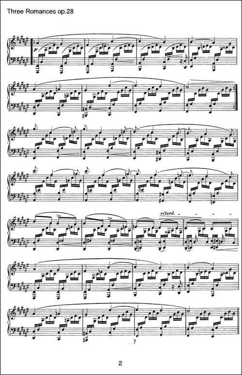 3 Romances Op.28-3首浪漫曲·Ⅰ-钢琴谱