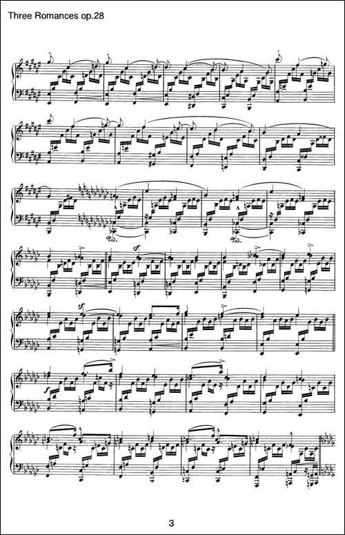 3 Romances Op.28-3首浪漫曲·Ⅰ-钢琴谱
