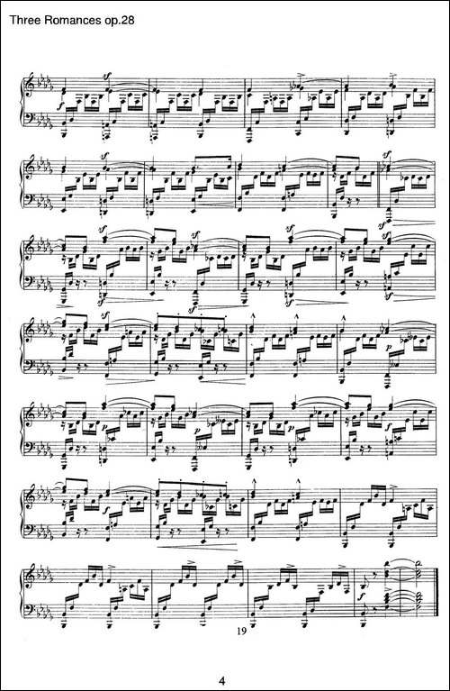3 Romances Op.28-3首浪漫曲·Ⅰ-钢琴谱