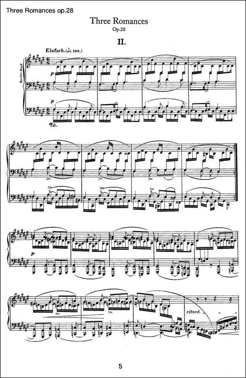 3 Romances Op.28-3首浪漫曲·Ⅱ-钢琴谱