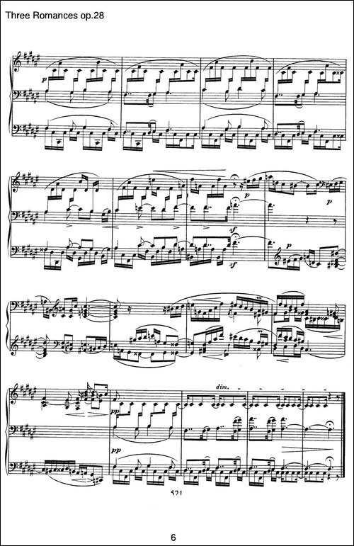 3 Romances Op.28-3首浪漫曲·Ⅱ-钢琴谱