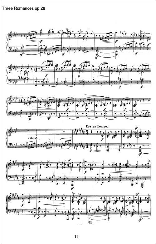 3 Romances Op.28-3首浪漫曲·Ⅲ-钢琴谱