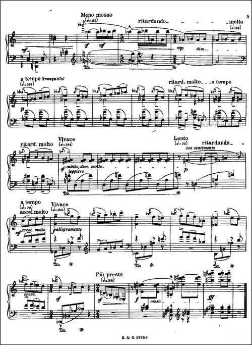8 Improvisations Op.20-8首匈牙利民歌即兴曲·Ⅱ-钢琴谱