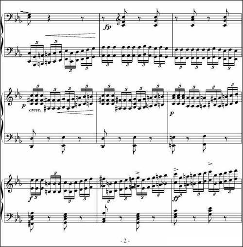 八度练习曲-十级类技巧性练习曲-钢琴谱