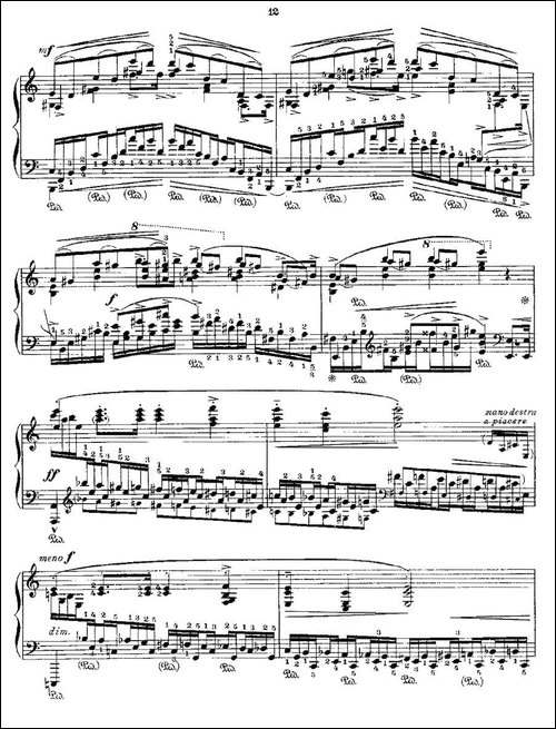 肖邦《练习曲》Fr.Chopin Op.25 No11-钢琴谱