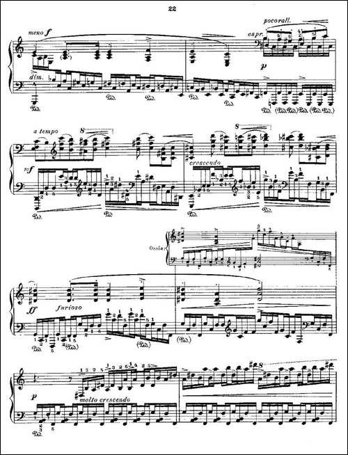 肖邦《练习曲》Fr.Chopin Op.25 No11-钢琴谱