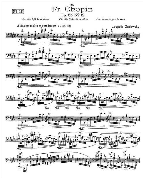 肖邦《练习曲》Fr.Chopin Op.25 No12-钢琴谱