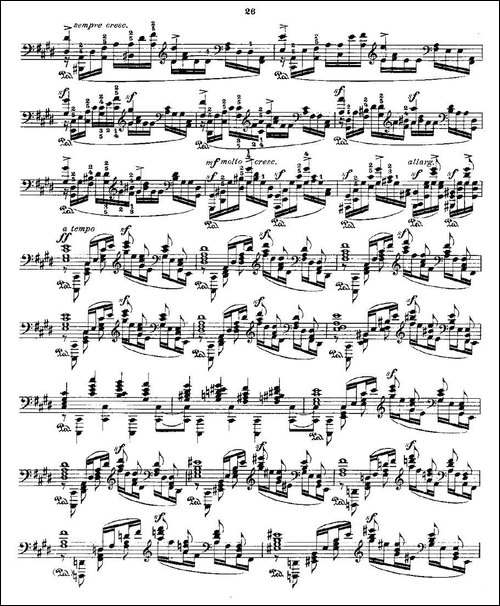 肖邦《练习曲》Fr.Chopin Op.25 No12-钢琴谱