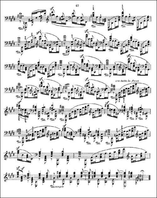 肖邦《练习曲》Fr.Chopin Op.25 No12-钢琴谱