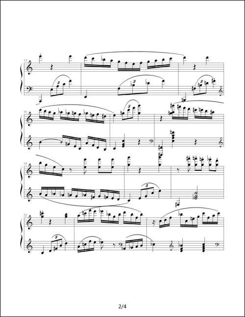 肖斯塔科维奇—前奏曲-2：a小调-钢琴谱