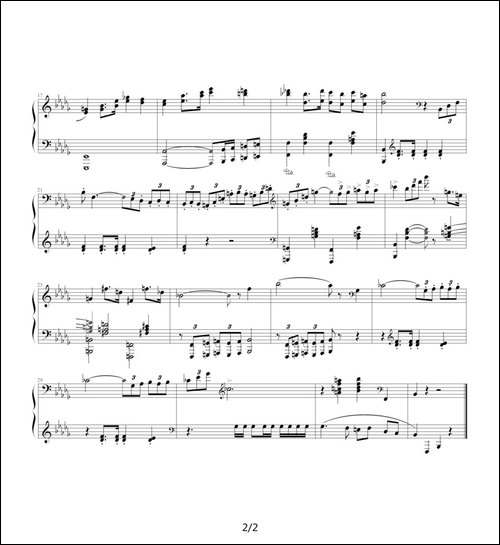 肖斯塔科维奇—前奏曲-16：降b小调-钢琴谱