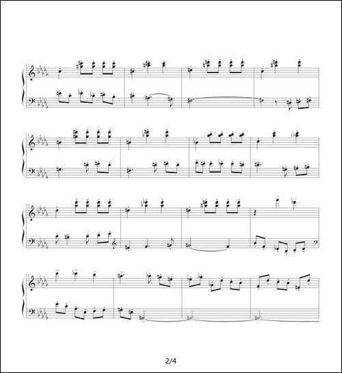 肖斯塔科维奇—前奏曲-15：降D大调-钢琴谱