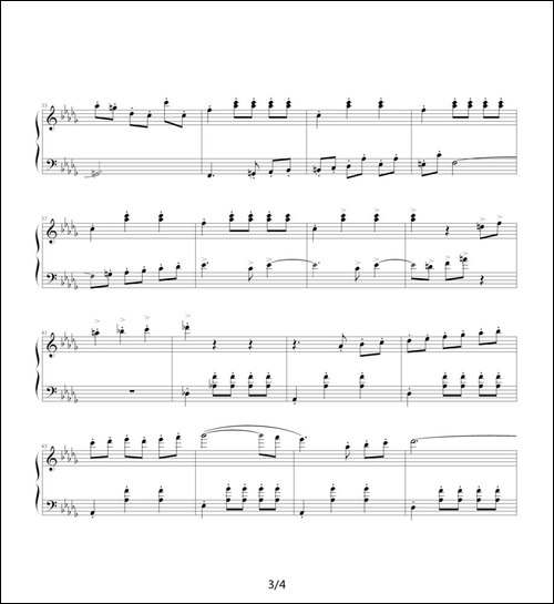 肖斯塔科维奇—前奏曲-15：降D大调-钢琴谱