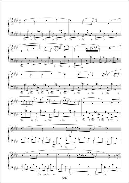 降A大调夜曲，Op.32,No.2-肖邦第10号夜曲-钢琴谱
