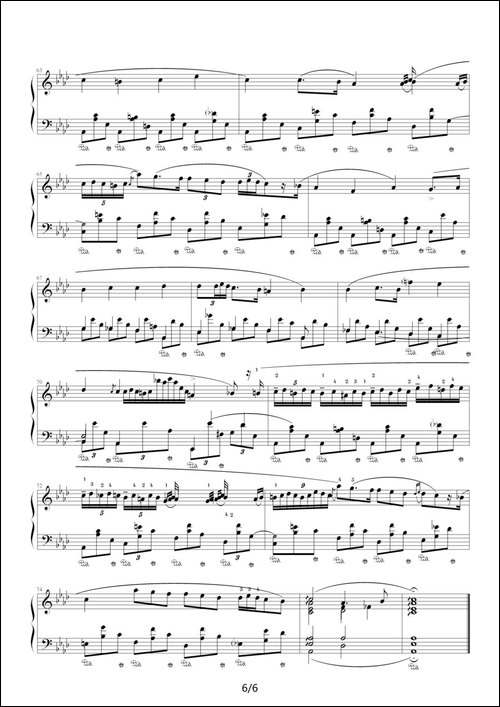 降A大调夜曲，Op.32,No.2-肖邦第10号夜曲-钢琴谱