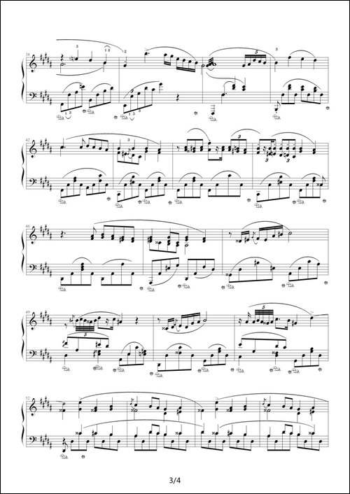 B大调夜曲，Op.32,No.1-肖邦第9号夜曲-钢琴谱