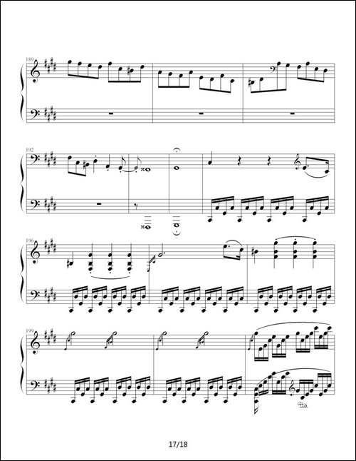 月光奏鸣曲-贝多芬《月光》第三乐章-钢琴谱