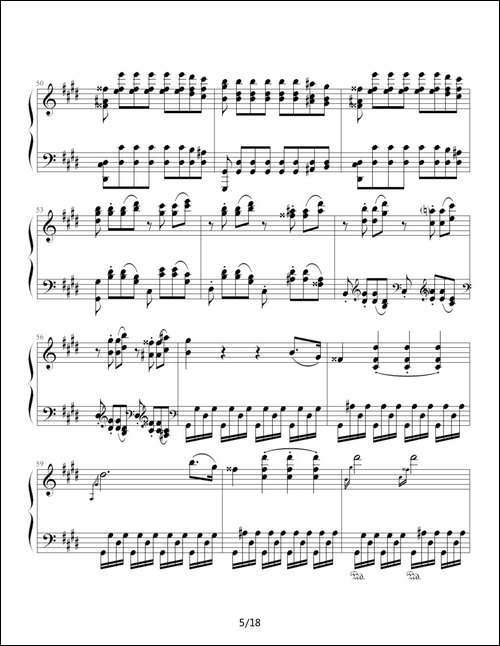 月光奏鸣曲-贝多芬《月光》第三乐章-钢琴谱