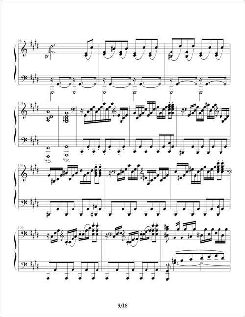 月光奏鸣曲-贝多芬《月光》第三乐章-钢琴谱
