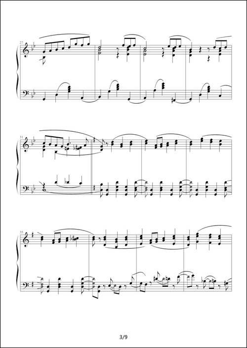 船歌-柴科夫斯基作曲版-钢琴谱