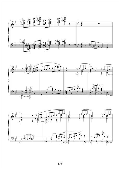 船歌-柴科夫斯基作曲版-钢琴谱