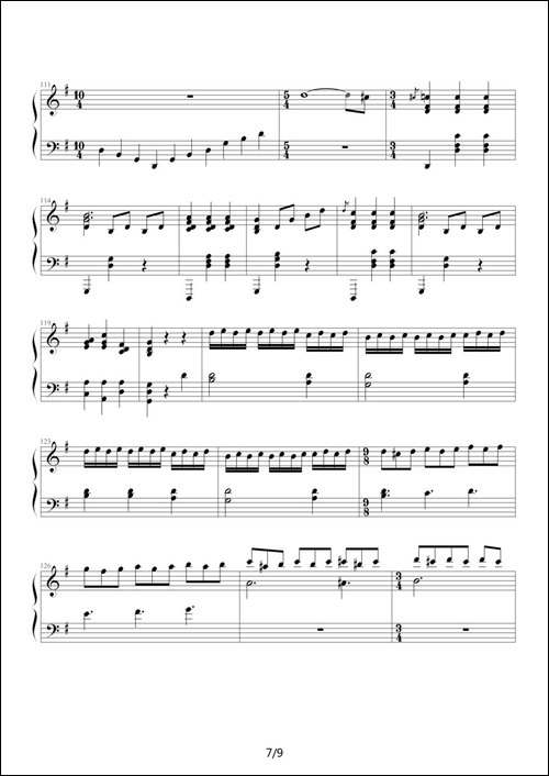 古代小步舞曲-湖北省恩施州钢琴10级曲目-钢琴谱