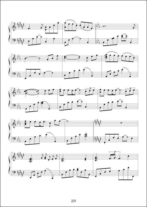 人类的光-迪迦奥特曼经典插曲-钢琴谱