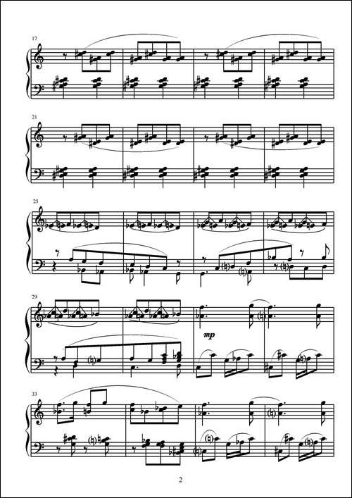 第4钢琴奏鸣曲-第一乐章-钢琴谱