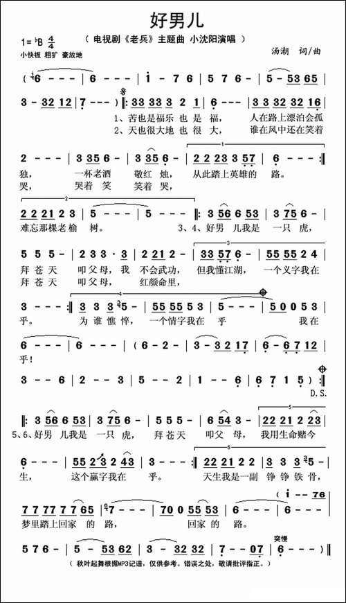 好男儿-电视剧《老兵》主题曲