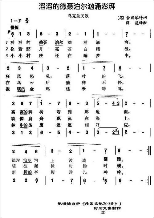 滔滔的德涅伯尔河汹涌澎湃-前苏联