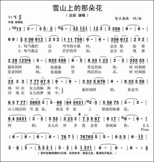 雪山上的那朵花