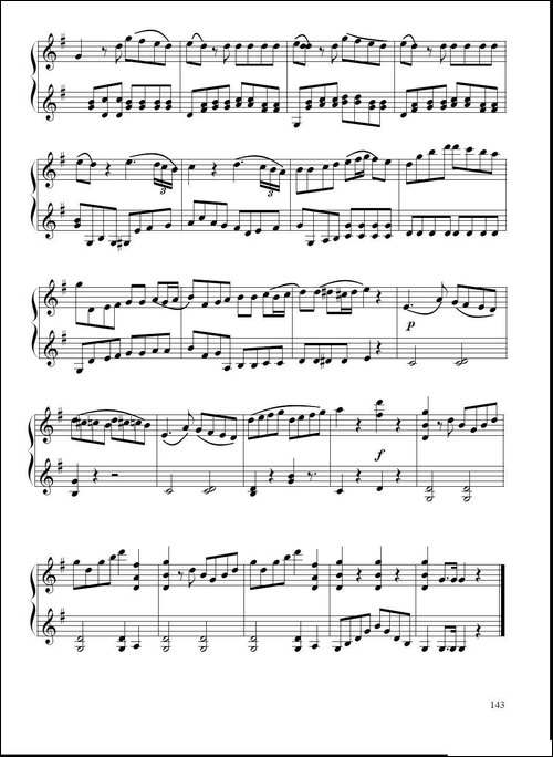 G大调弦乐小夜曲一乐章-小提琴二重奏或二部合奏