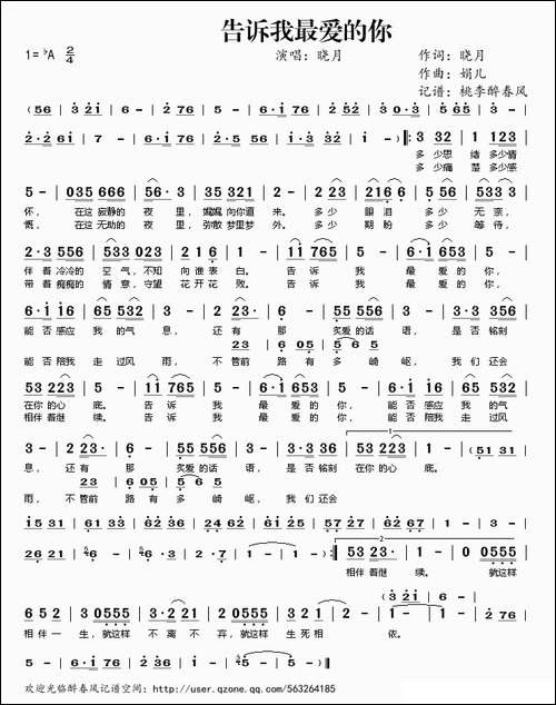 告诉我最爱的你