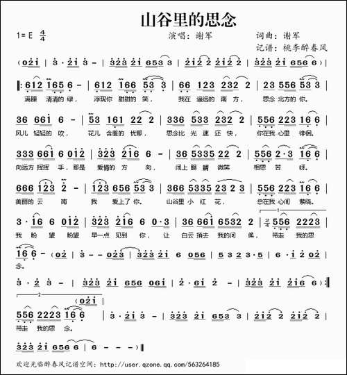 山谷里的思念
