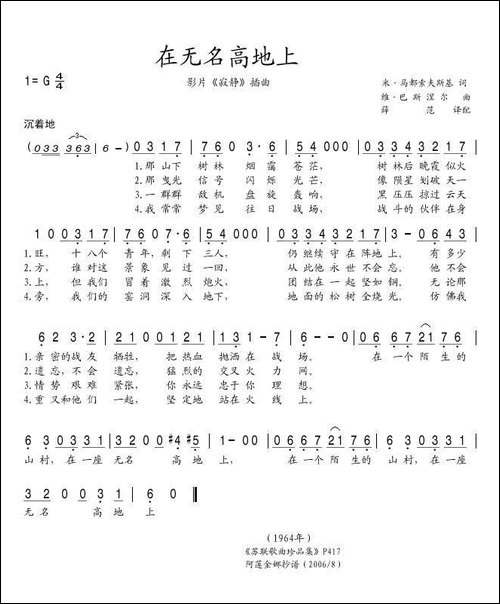 在无名高地上-前苏联