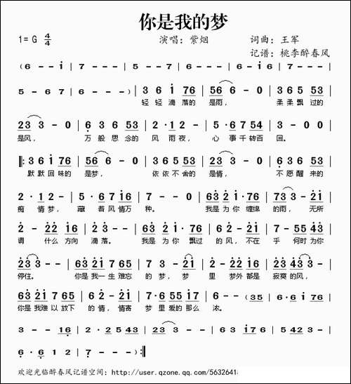 你是我的梦-王军-词曲