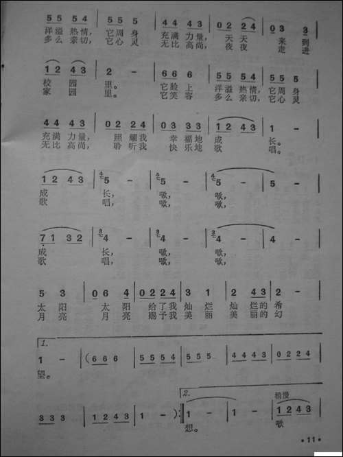 我爱太阳我爱月亮-少年歌曲