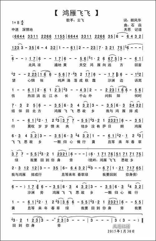 鸿雁飞飞