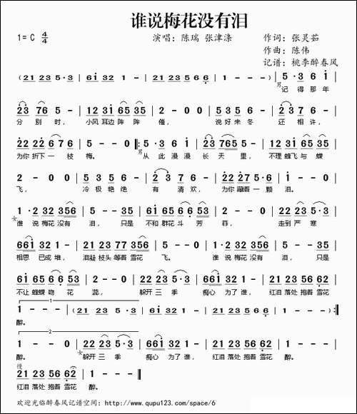 谁说梅花没有泪