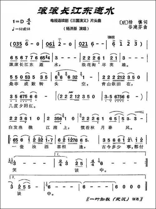 滚滚长江东逝水-电视剧《三国演义》片头曲