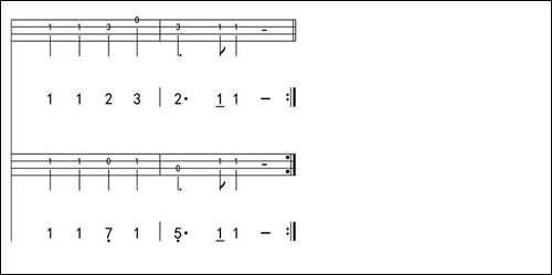 欢乐颂-ukulele四线谱