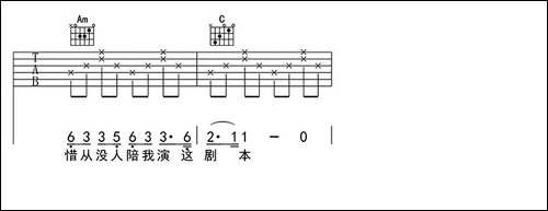 年轮-吉他六线谱