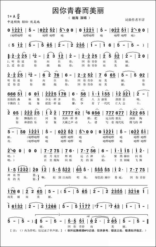 因你青春而美丽