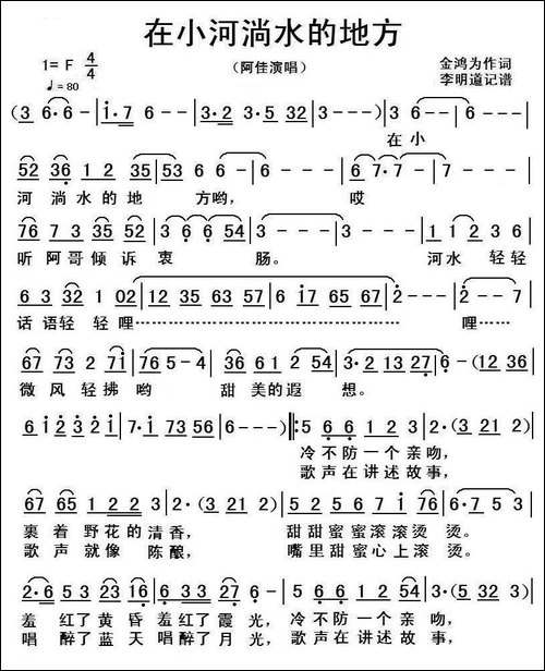 在小河淌水的地方