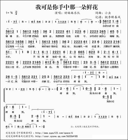 我可是你手中那一朵鲜花
