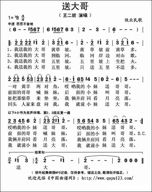 送大哥-王二妮演唱版