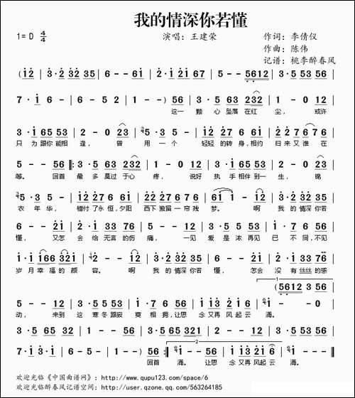 我的情深你若懂