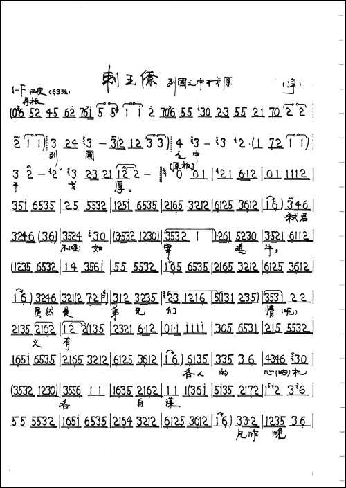 列国之中干戈厚-京剧《刺王僚》唱段